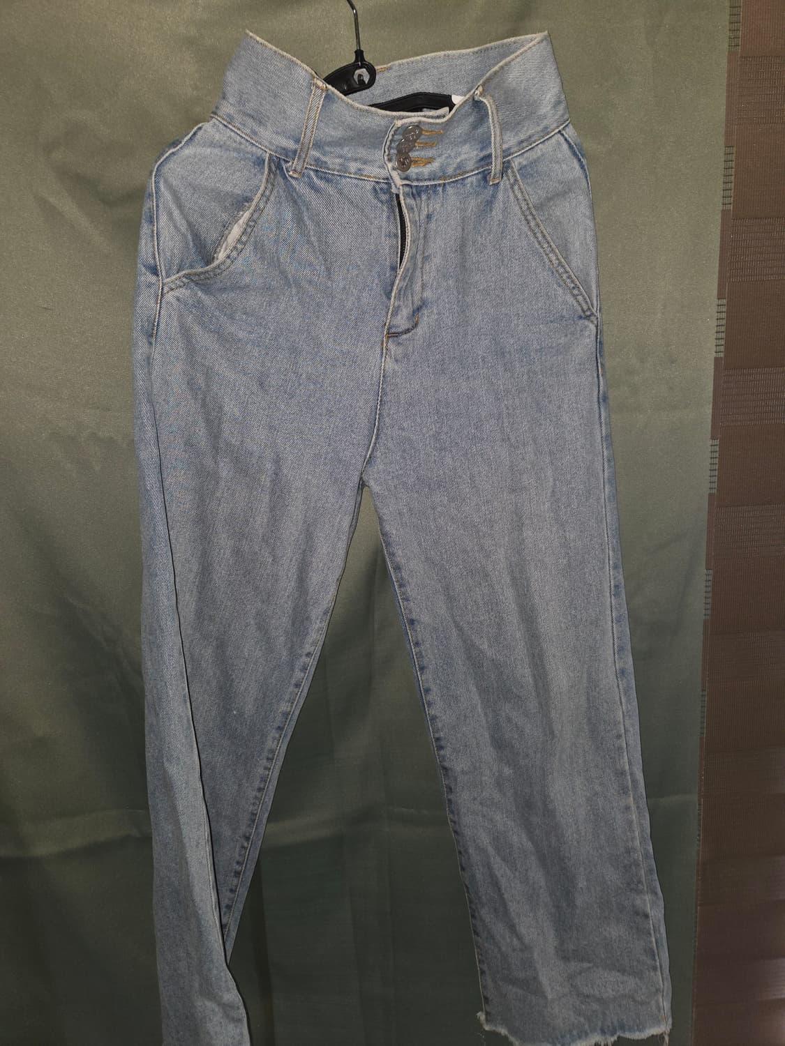 5천원 급처! 연청 하이웨스트 와이드 청바지 허얇골넓 개미허리 상품이미지2