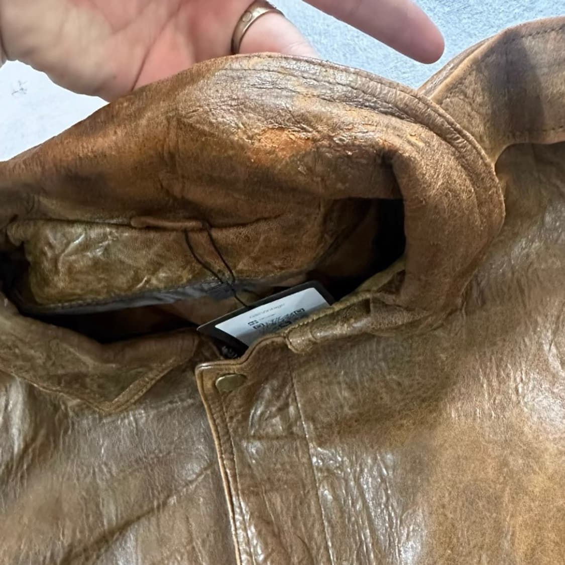 Vintage 아메리칸 복각 A-2 타입 양피 플라이트 가죽 자켓 상품이미지5