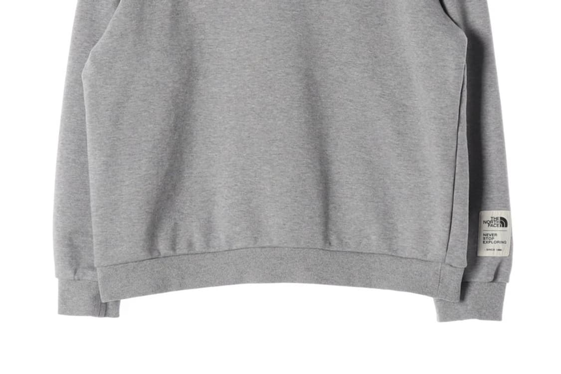 노스페이스 에센셜 로고 맨투맨 그레이 L 상품이미지4