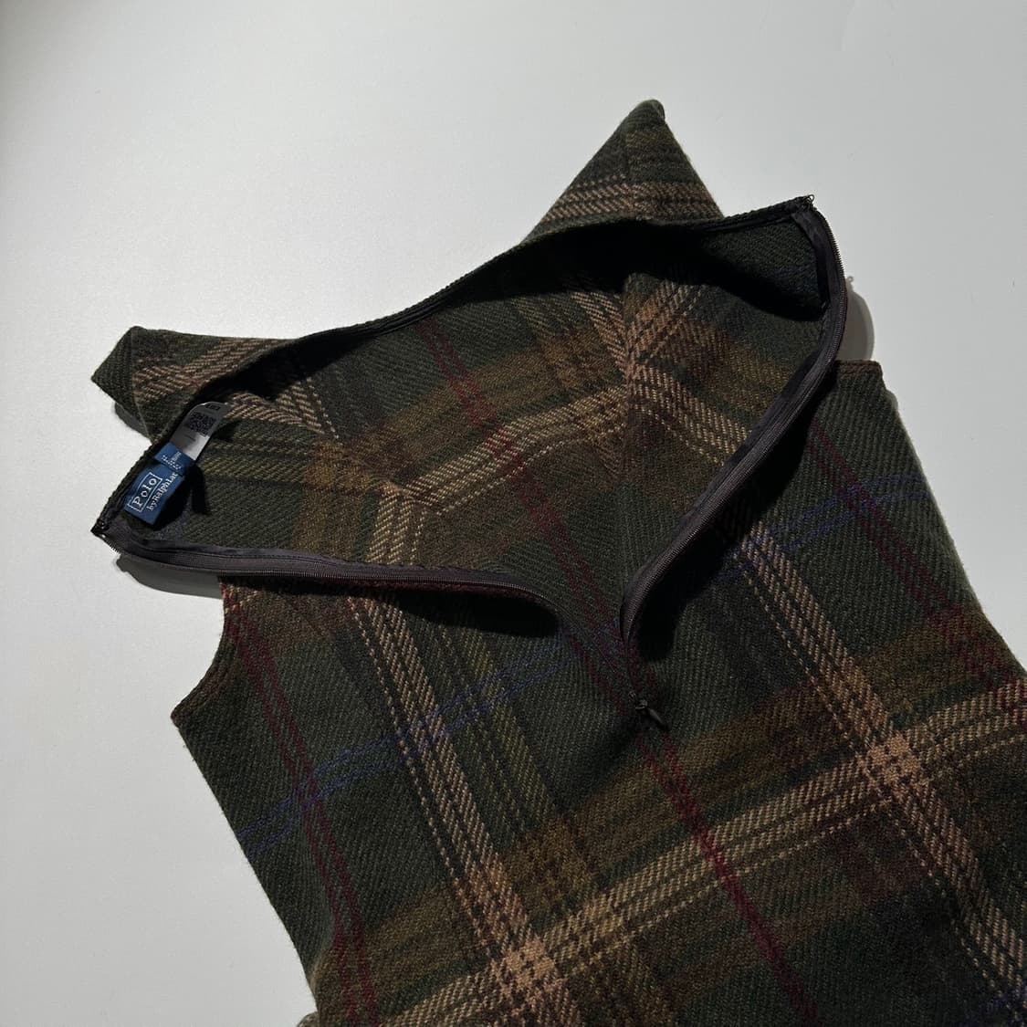 24fw 폴로 랄프로렌 플래드 체크 포 랩 슬리브리스 드레스 원피스 상품이미지9