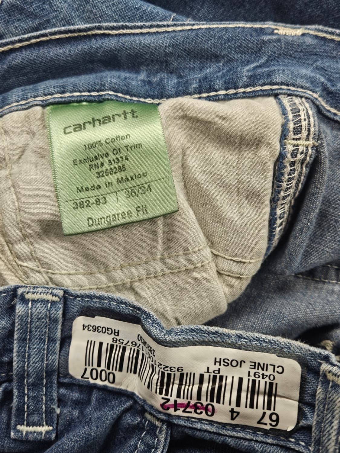 칼하트 데님 카펜터 워크 팬츠 ( 36X34 ) / 11331 상품이미지7