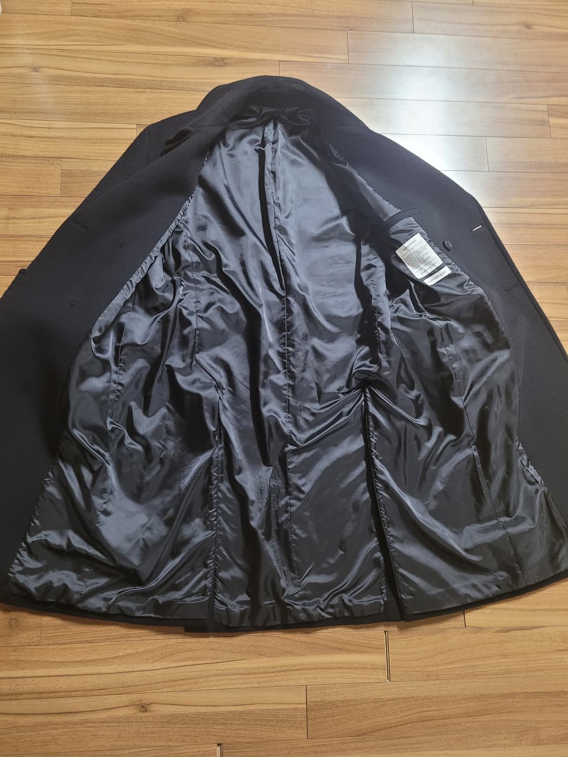 메종미네드 다크네이비 벨티드 코트 상품이미지2