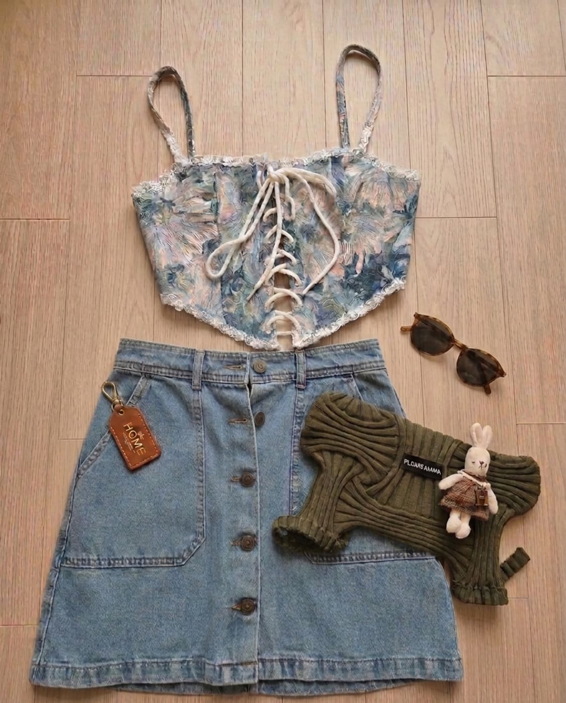 새상품 빈티지 무드 자카드 코르셋 비스티에 상품이미지1