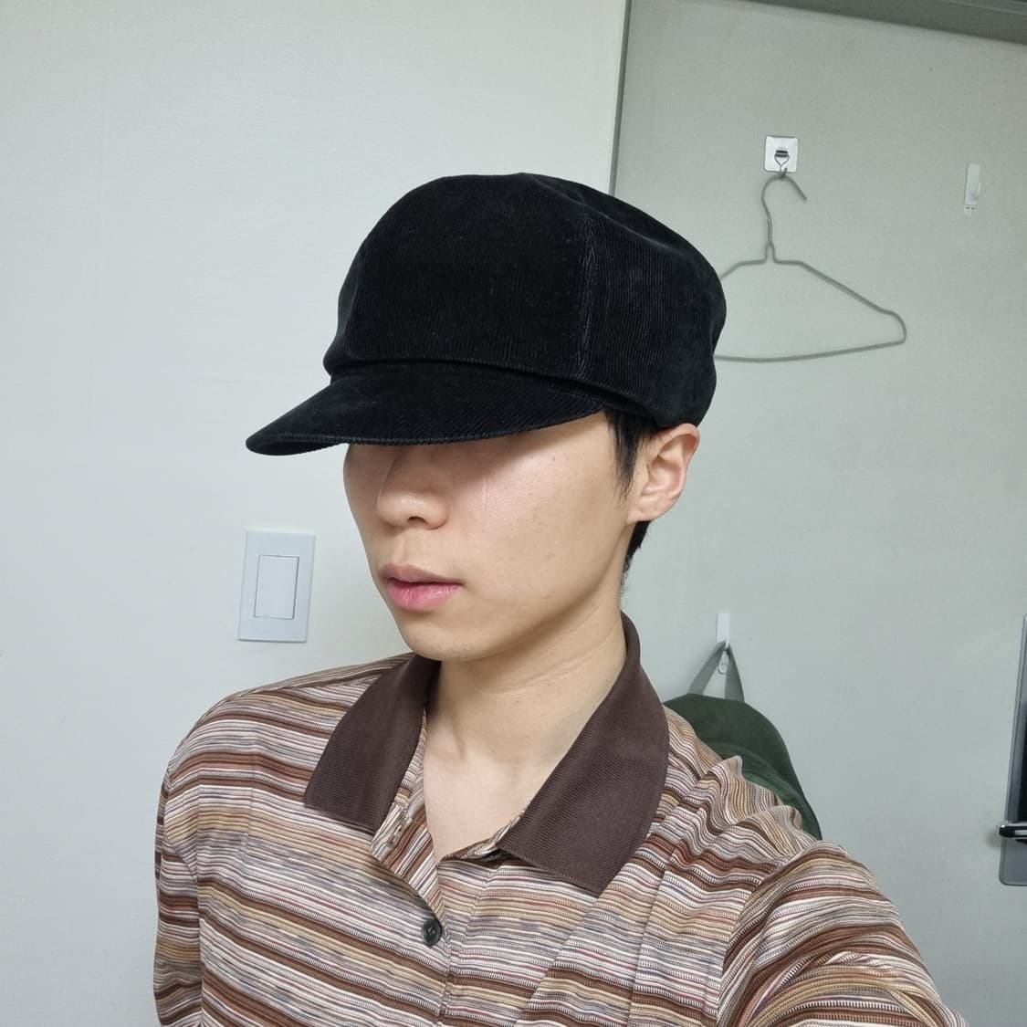 CA4LA 코듀로이 캐스킷 뉴스보이캡 블랙 상품이미지8