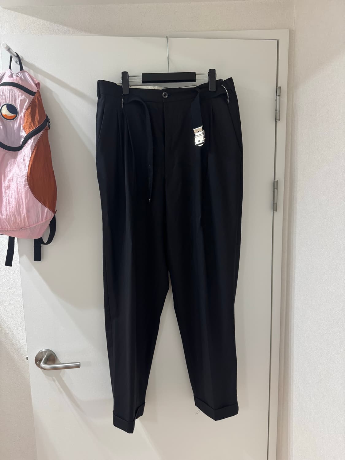 마리아노 버진 울 벨티드 팬츠 블랙 M 상품이미지2
