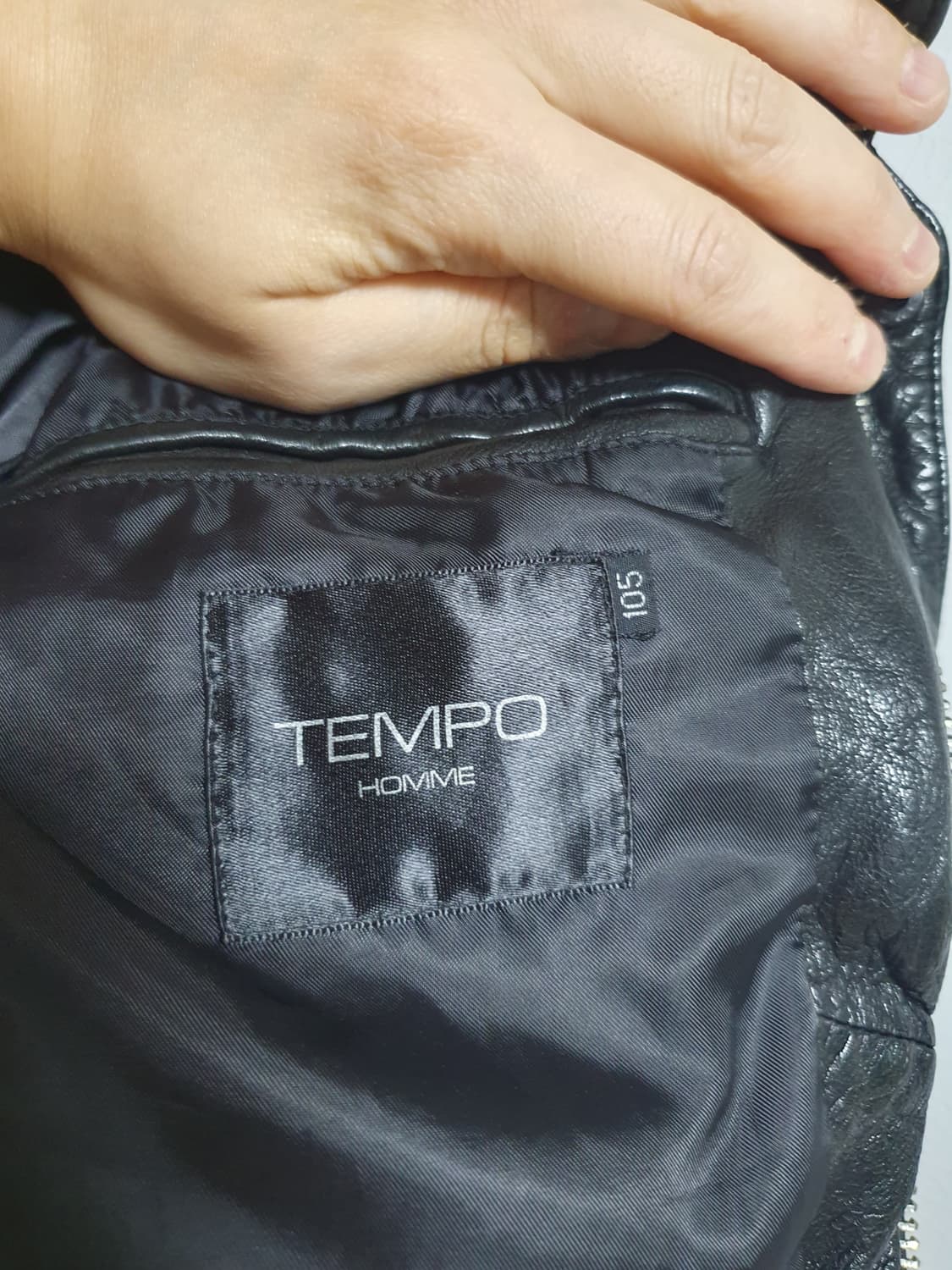 착샷* TEMPO HOMME 템포 옴므 웨스턴 무드 양가죽 자켓)105 상품이미지7