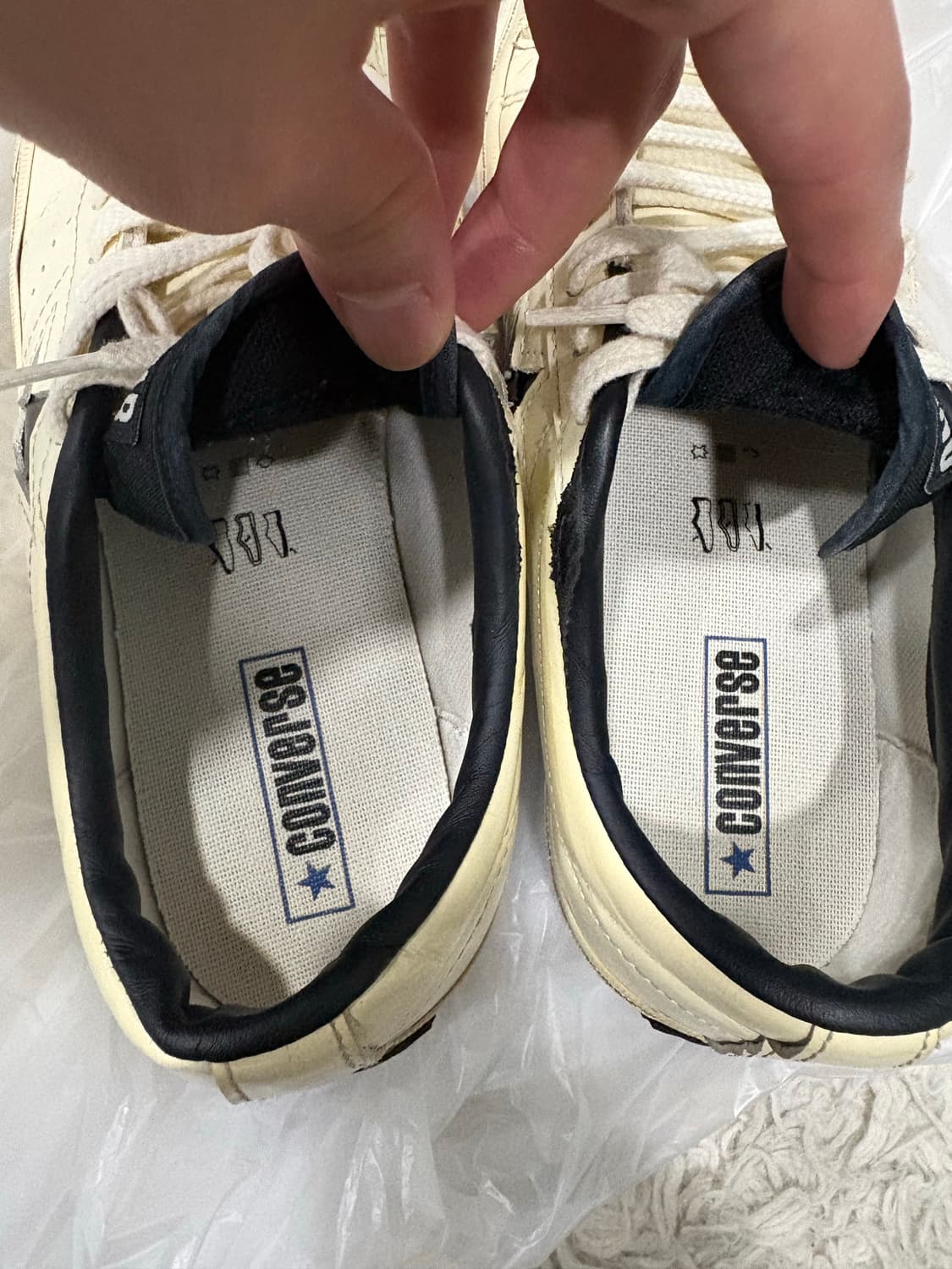 [260mm] 컨버스 원스타 레더 로우 아이보리 신발 상품이미지5