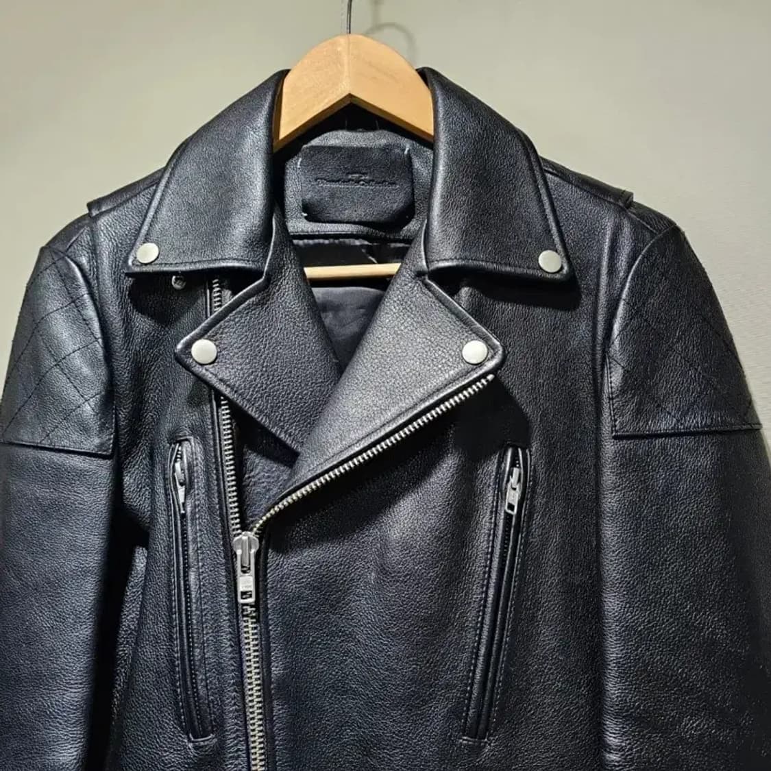 비바스튜디오 블랙 가죽 라이더 자켓~55 상품이미지8