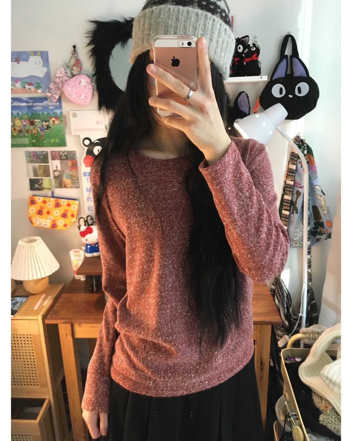 vintage melange soft round top rose pink 상품이미지4