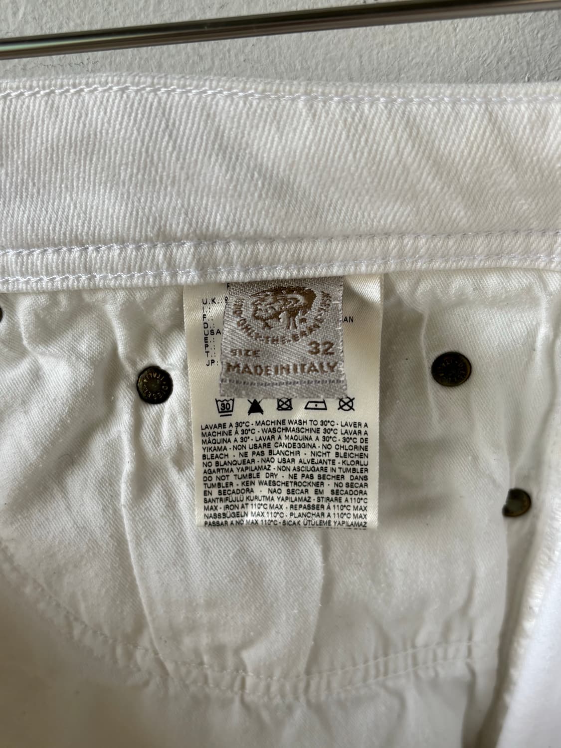 디젤 화이트 레귤러 진  상품이미지7