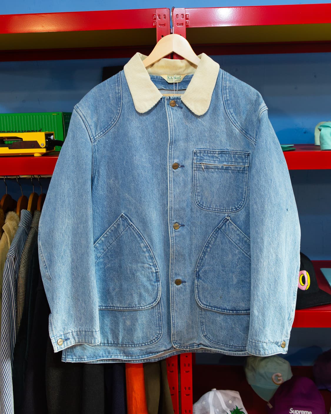 80s 엘엘빈 데님 헌팅 자켓 상품이미지1