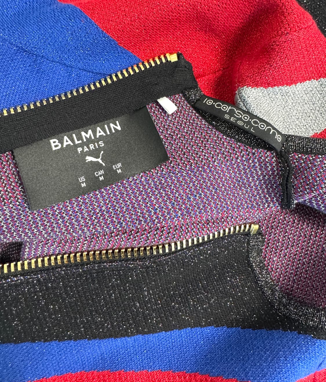 BALMAIN X PUMA 발망 X 퓨마 자카드 미니드레스 M  상품이미지7