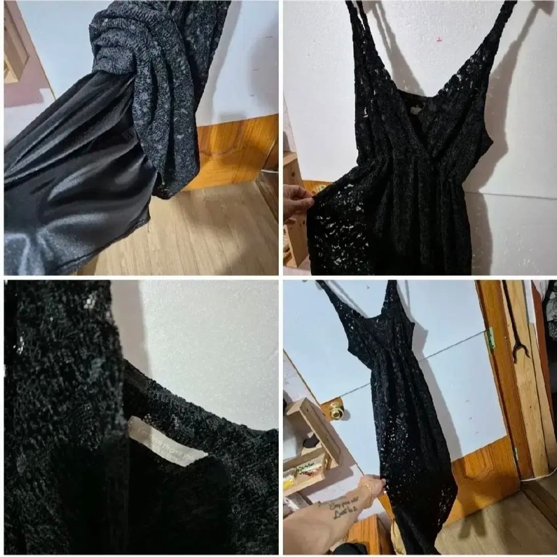 4046 ) S급 최고급 레이스 원피스 아이보리 블랙 (각각가격) 상품이미지5