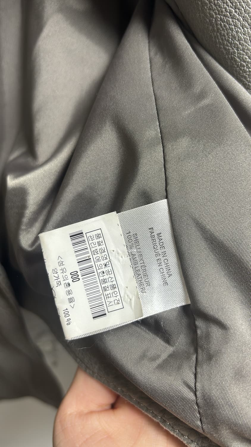 헬무트랭 그레이 램스킨 라이더자켓 상품이미지7