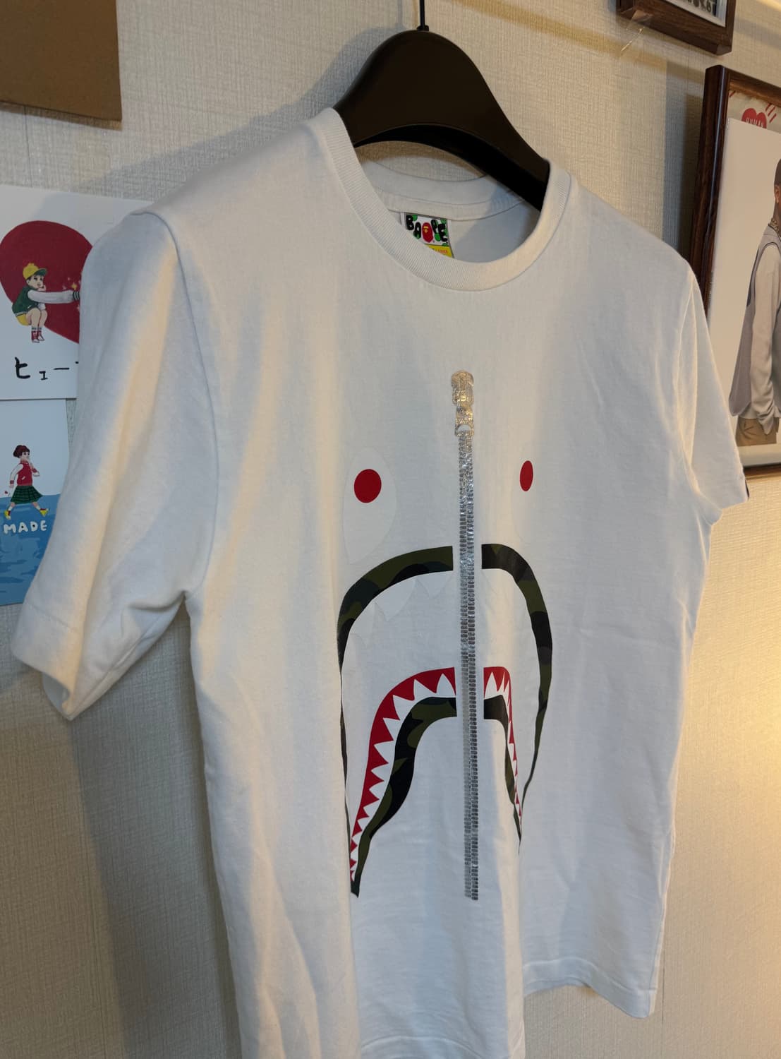 [S]베이프 샤크 반팔 티셔츠 화이트 상품이미지2