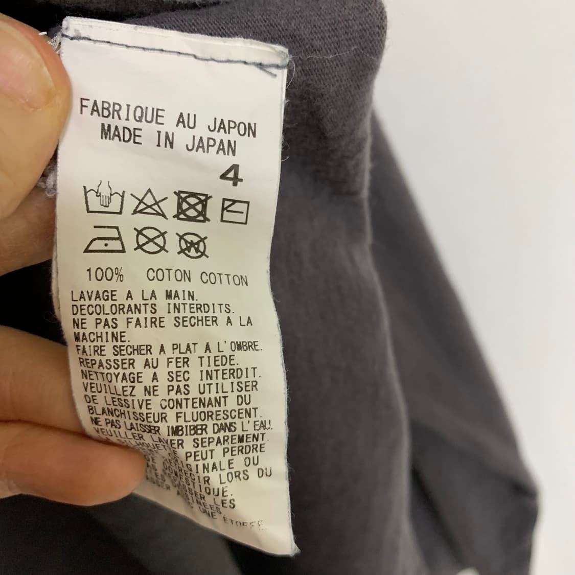 요지야마모토 Ys 프린팅 롱슬리브 긴팔 티셔츠 퍼플차콜 남녀공용 상품이미지7