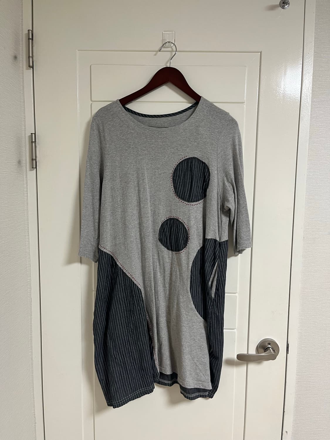 stripe dot long one piece 상품이미지1