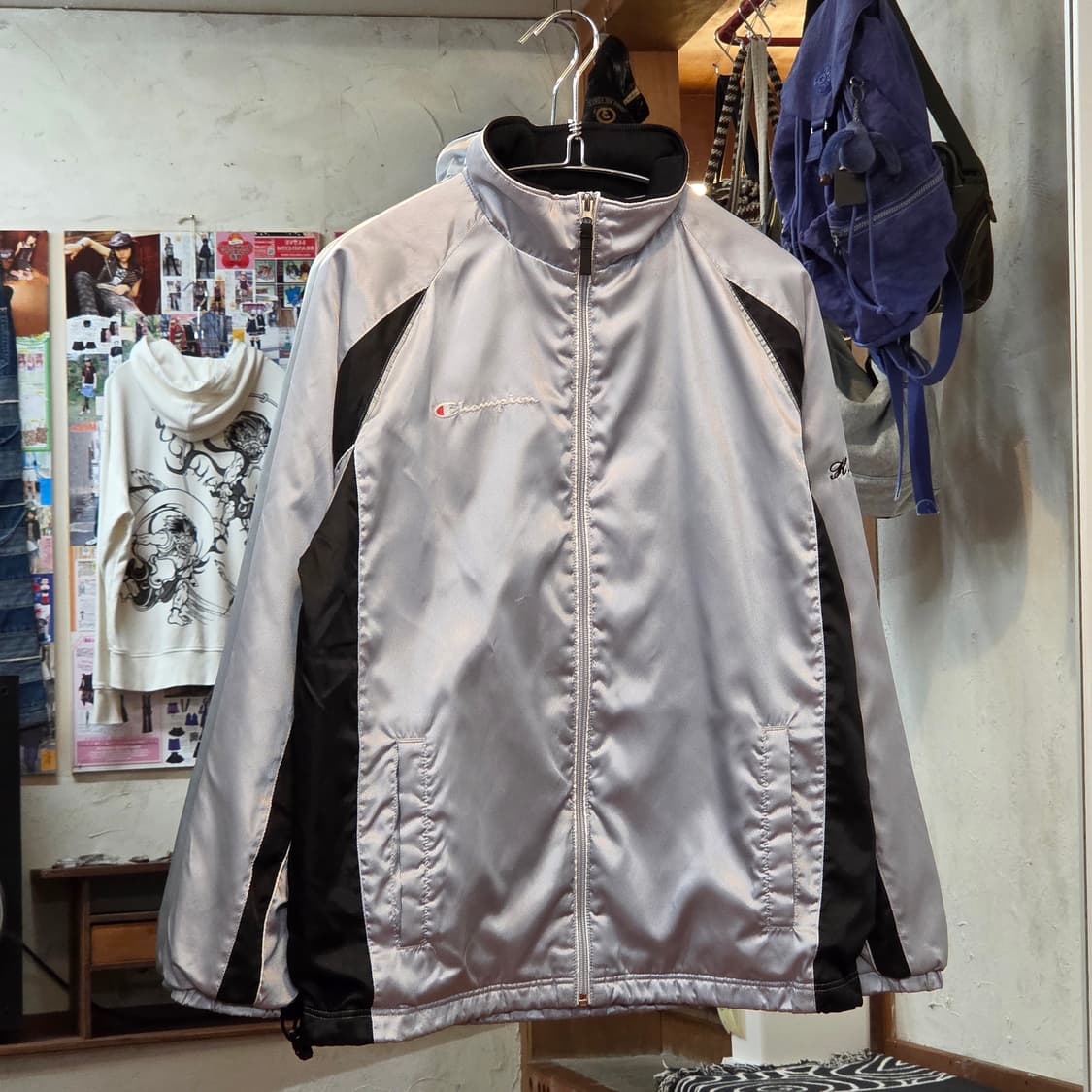 챔피온 일본판 올드스쿨 실버 바람막이 상품이미지1
