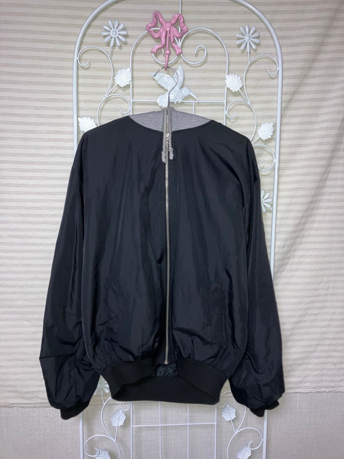 빈티지 블랙 후드 블루종 y2k 스트릿 갸루 펑키 일본빈티지535 fab 상품이미지2