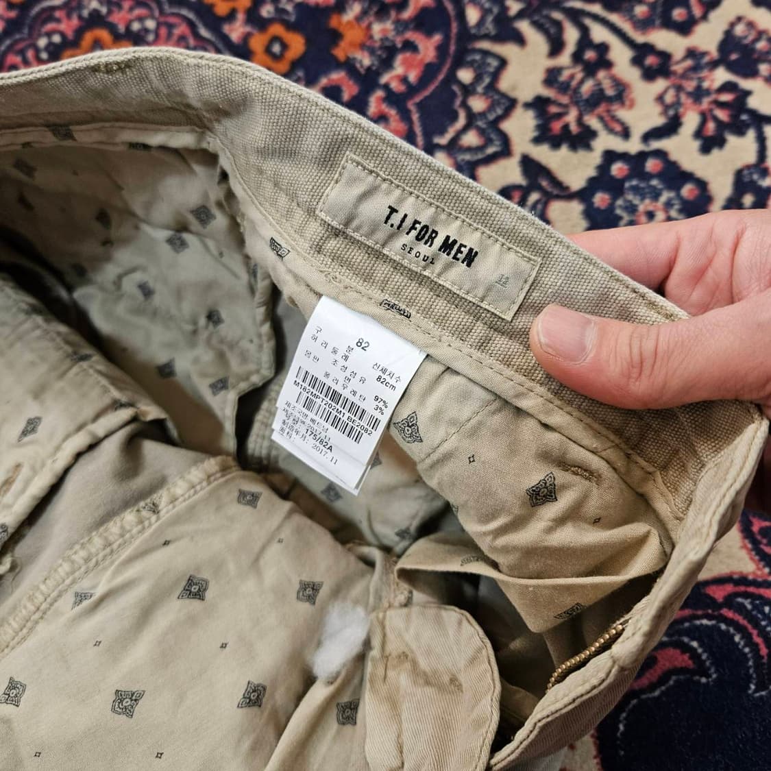 (새상품) 티아이포맨 슬림 카고 포멀 치노 팬츠 L 상품이미지6