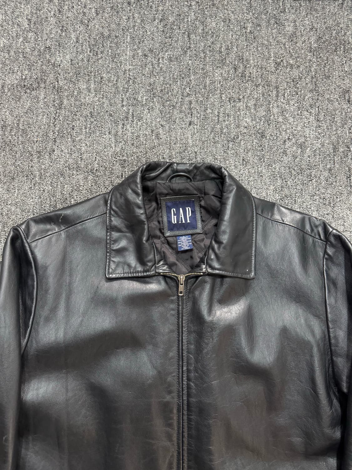 L) 올드갭 싱글라이더 카우하이드 레더 자켓 블랙 상품이미지3