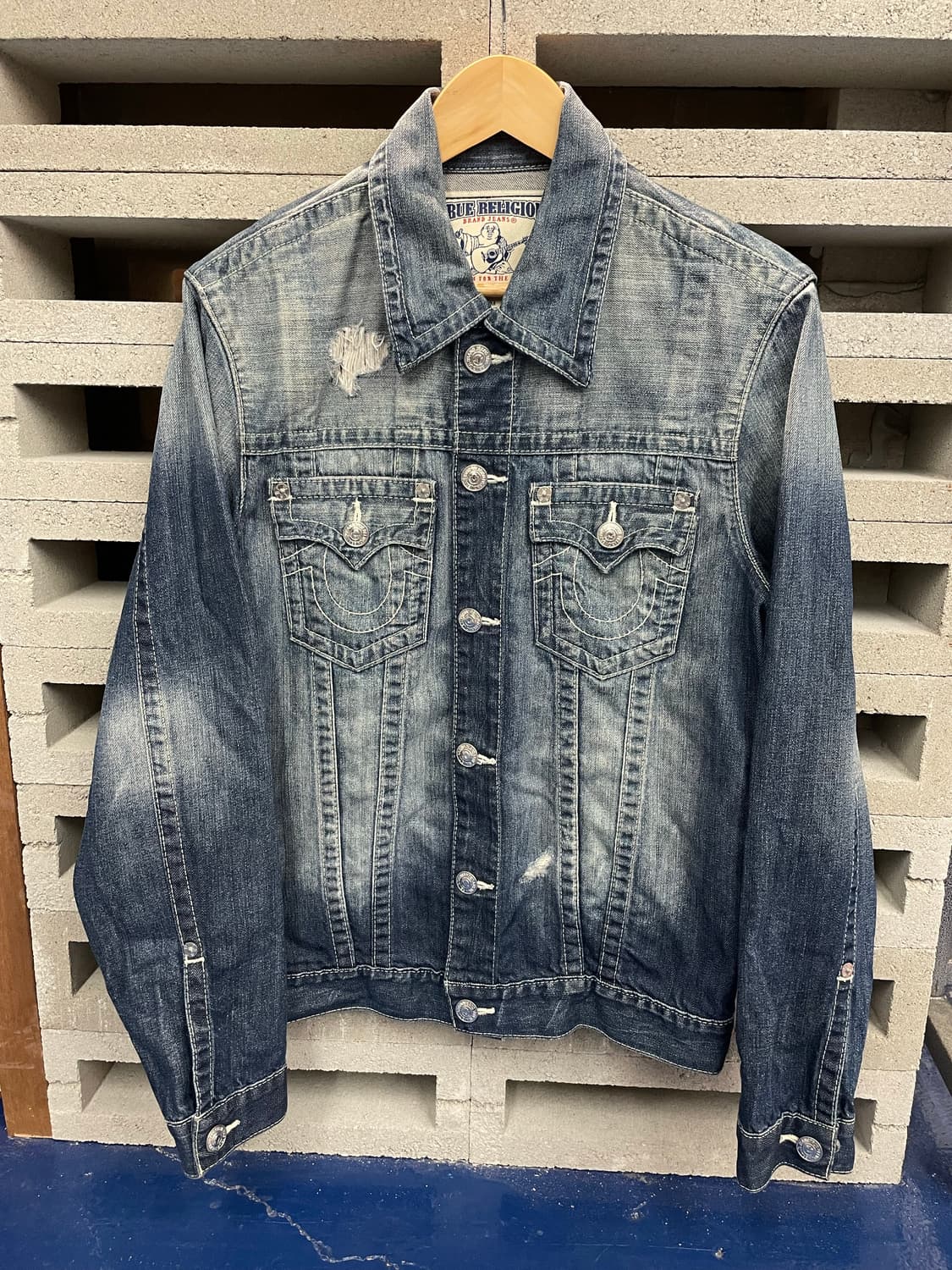 TR 트루릴리전 화이트 스티치 데님 자켓 상품이미지4