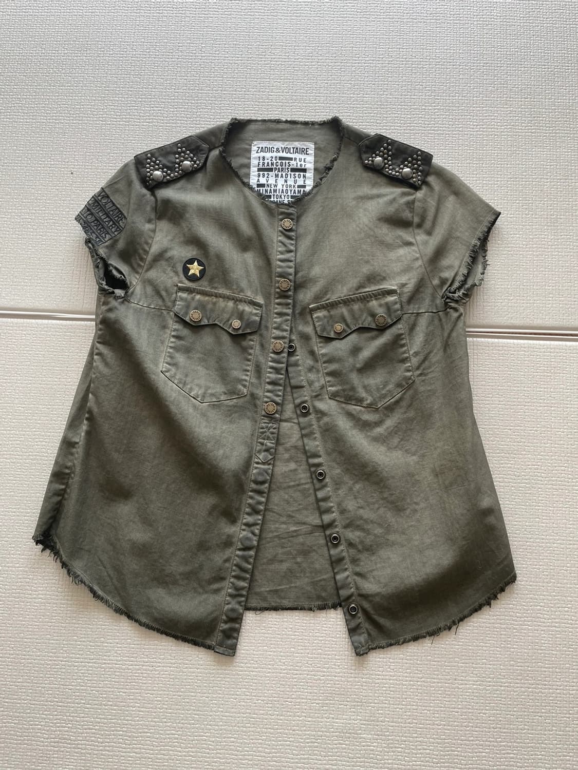 zadig&voltaire 쟈딕앤볼테르 빈티지워싱 그런지 셔츠 XS 상품이미지10