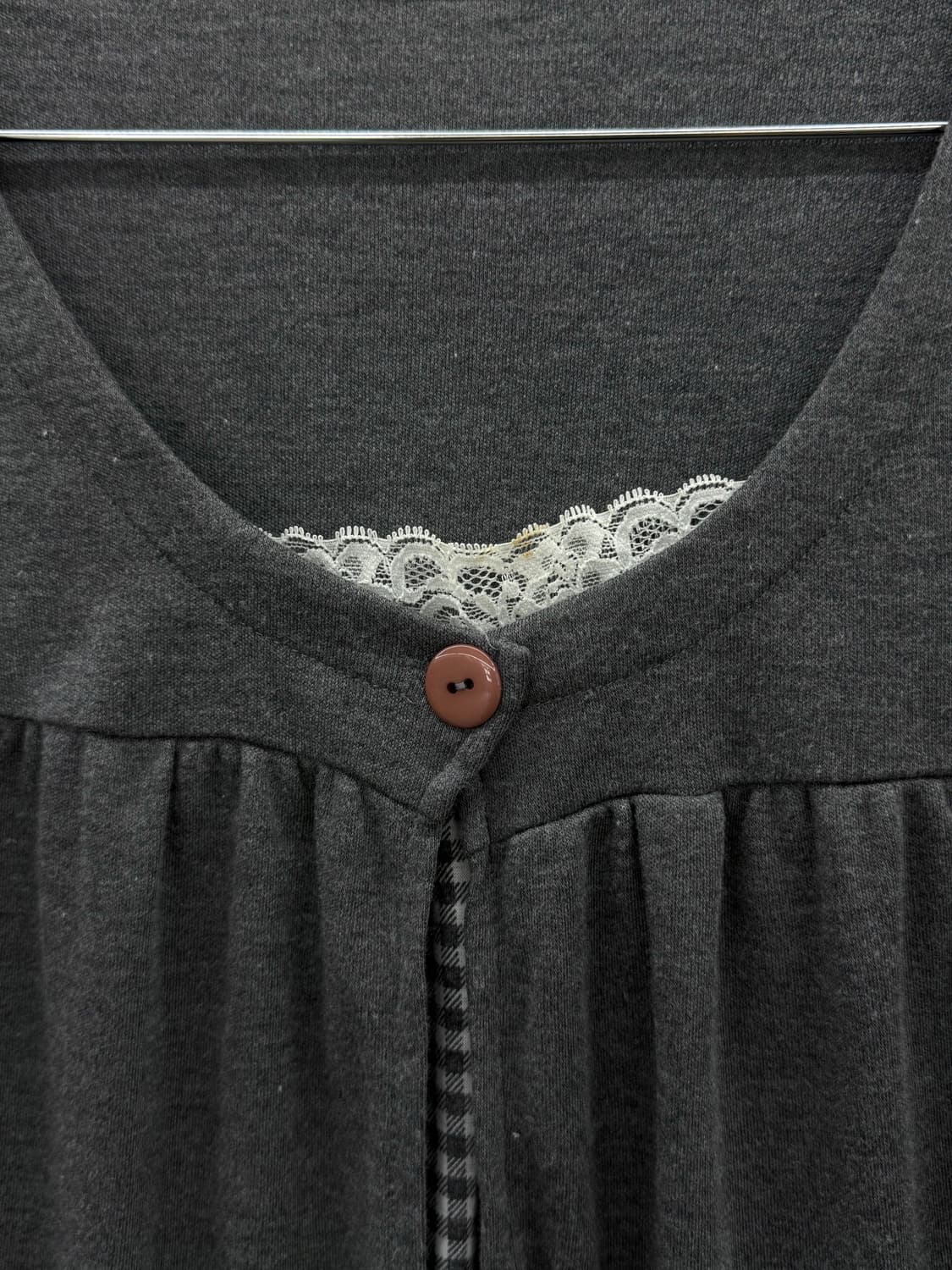 nini lack 체크 레이어드 탑 상품이미지3