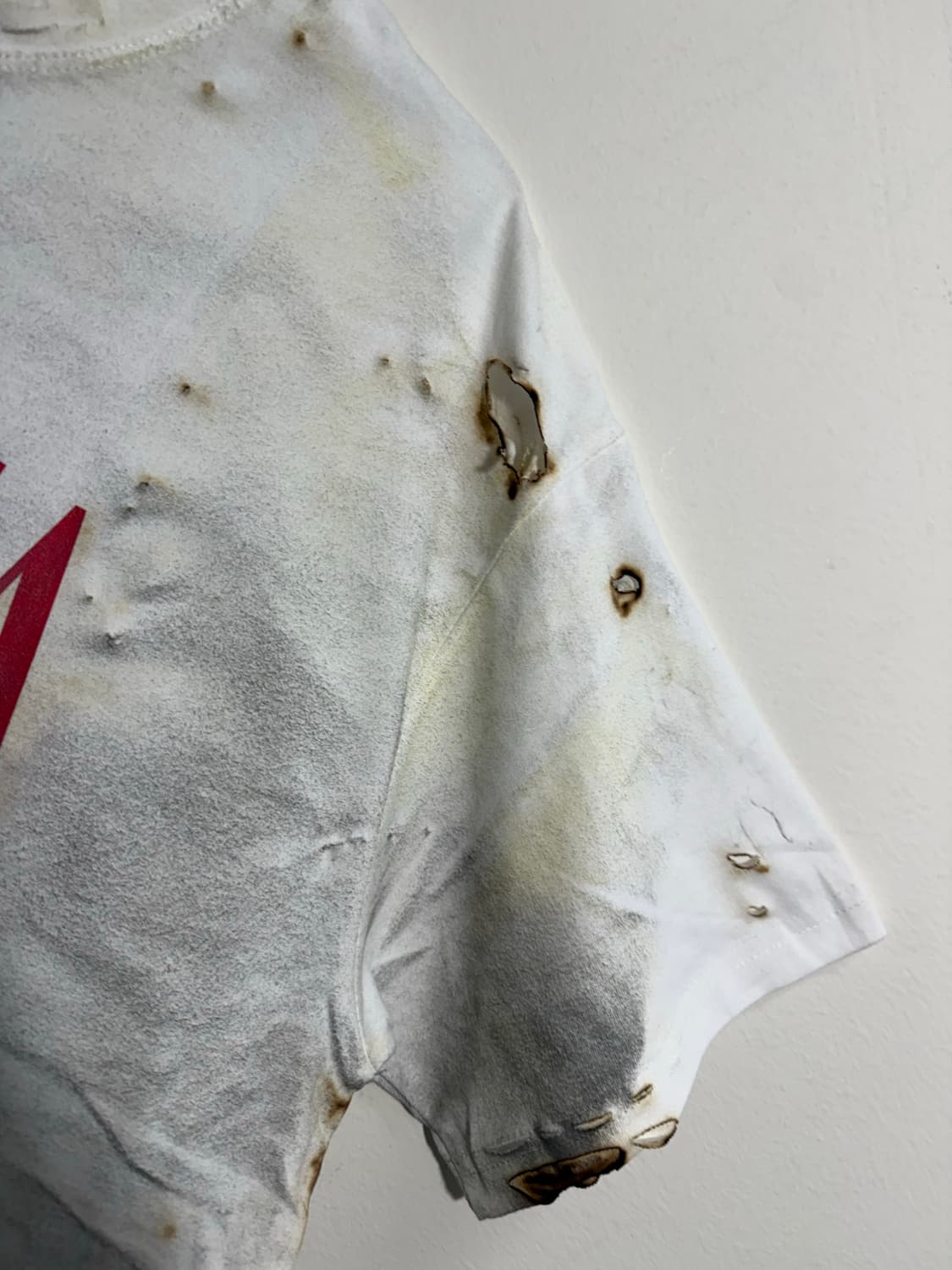 빈티지 너바나 레터링 프린팅 데미지 반팔  상품이미지8