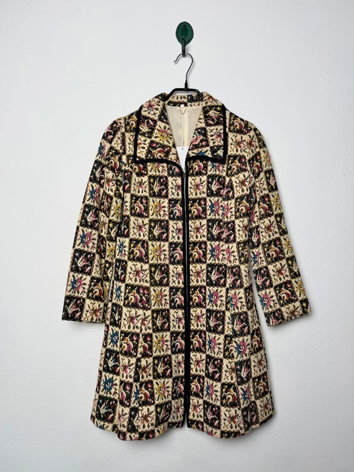 80s 빈티지 플로럴 태피스트리 코트 상품이미지1