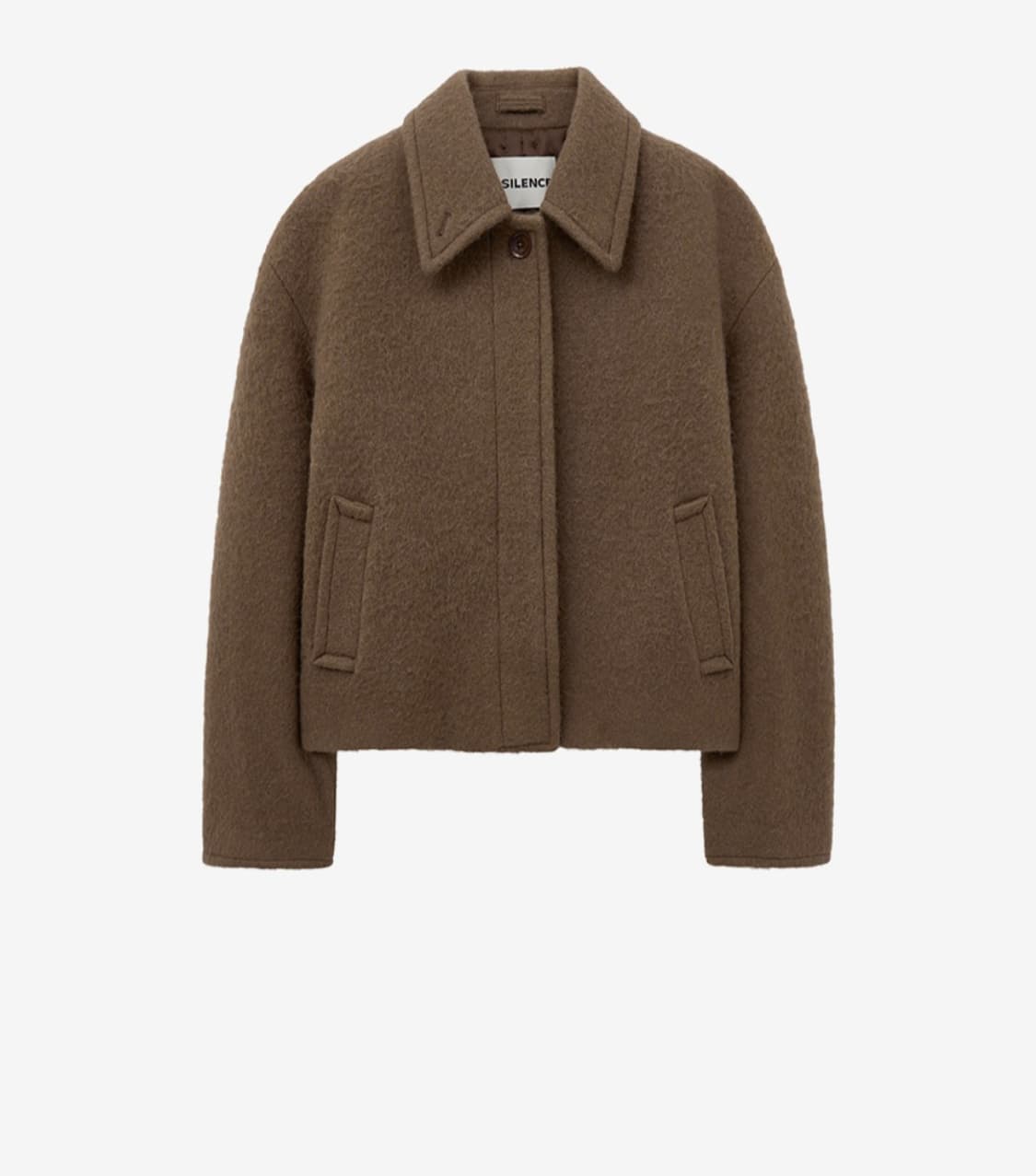 인사일런스 헤어리 알파카 하프 코트 카멜 상품이미지3