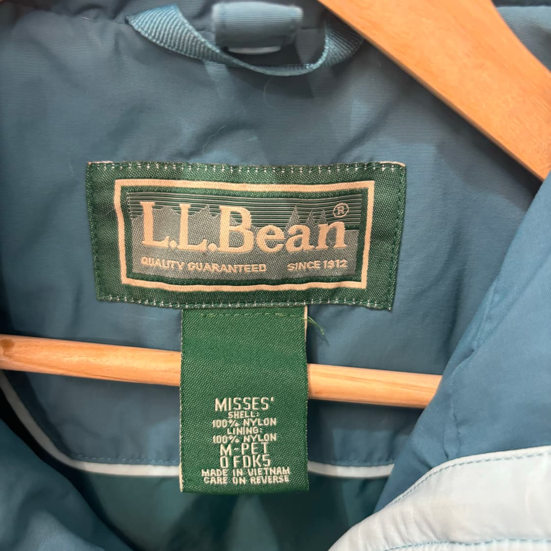 90s LL Bean 엘엘빈 빈티지 청록 에메랄드 바람막이 자켓 M 상품이미지8