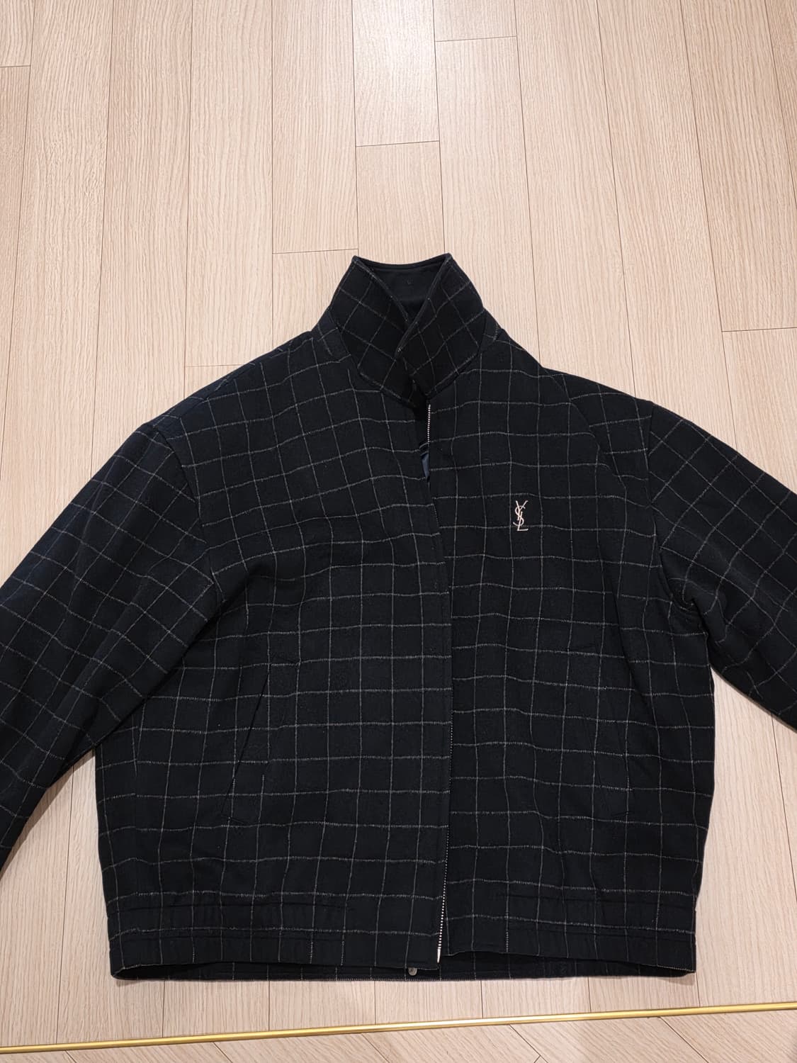 입생로랑 뿌르옴므 울 체크 패턴 자켓 상품이미지1