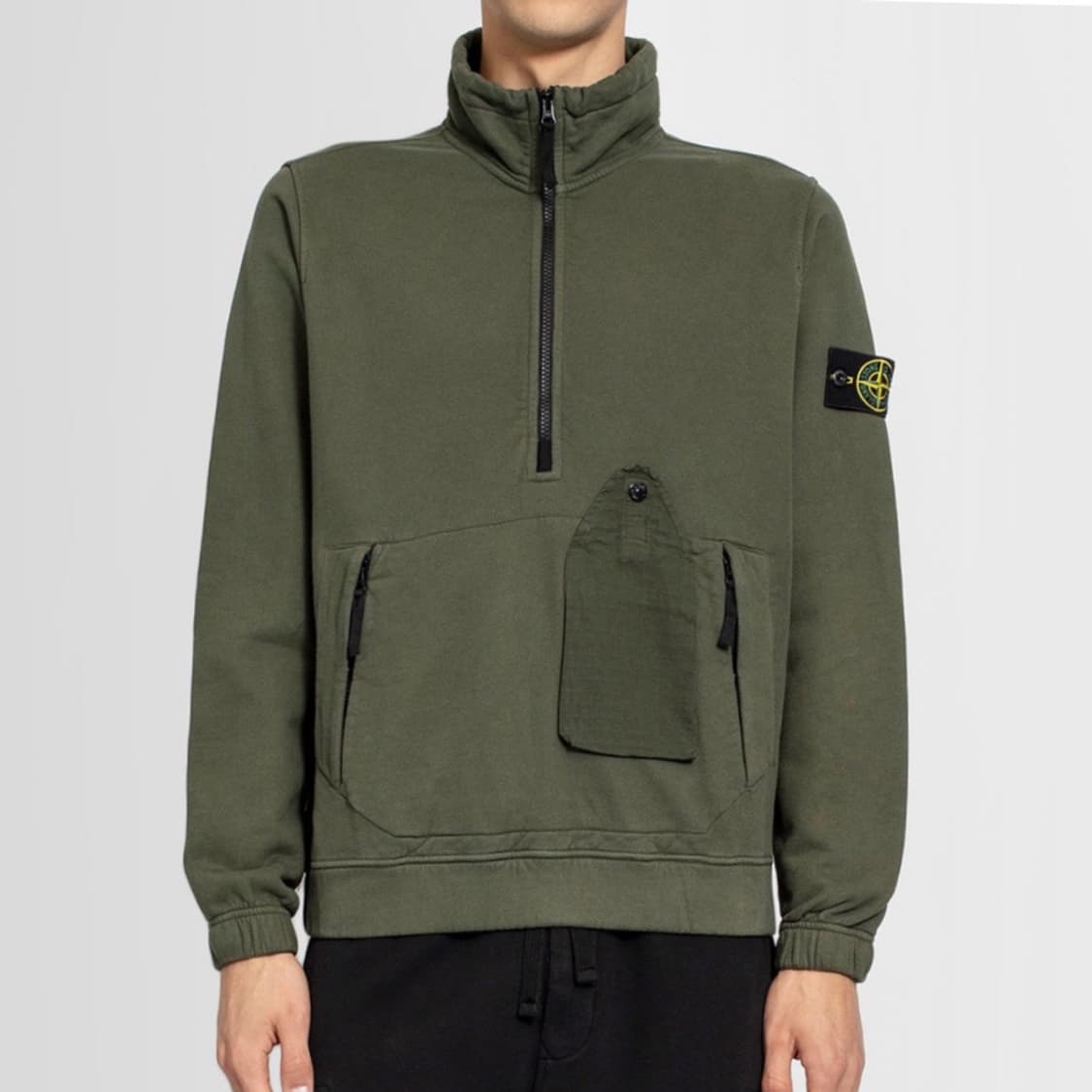 스톤 아일랜드 반집업 아노락 기모 맨투맨 M 상품이미지1