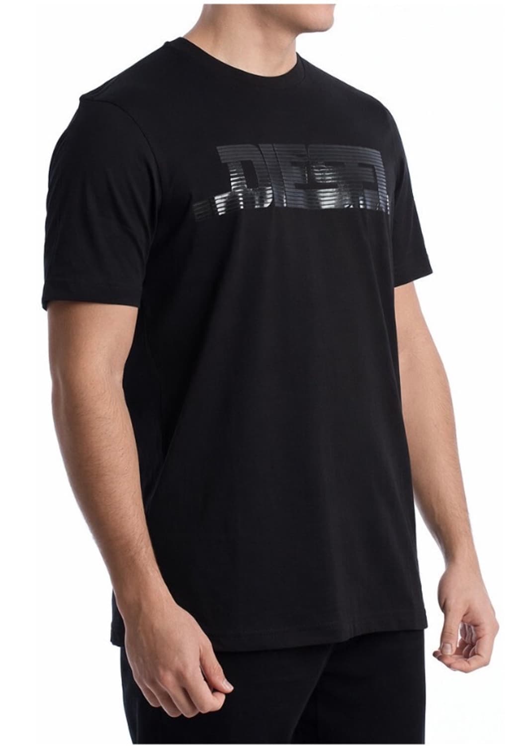 [새상품/정품] 디젤 T-JUST 12-5 유광 로고 반팔티 블랙 M 상품이미지1