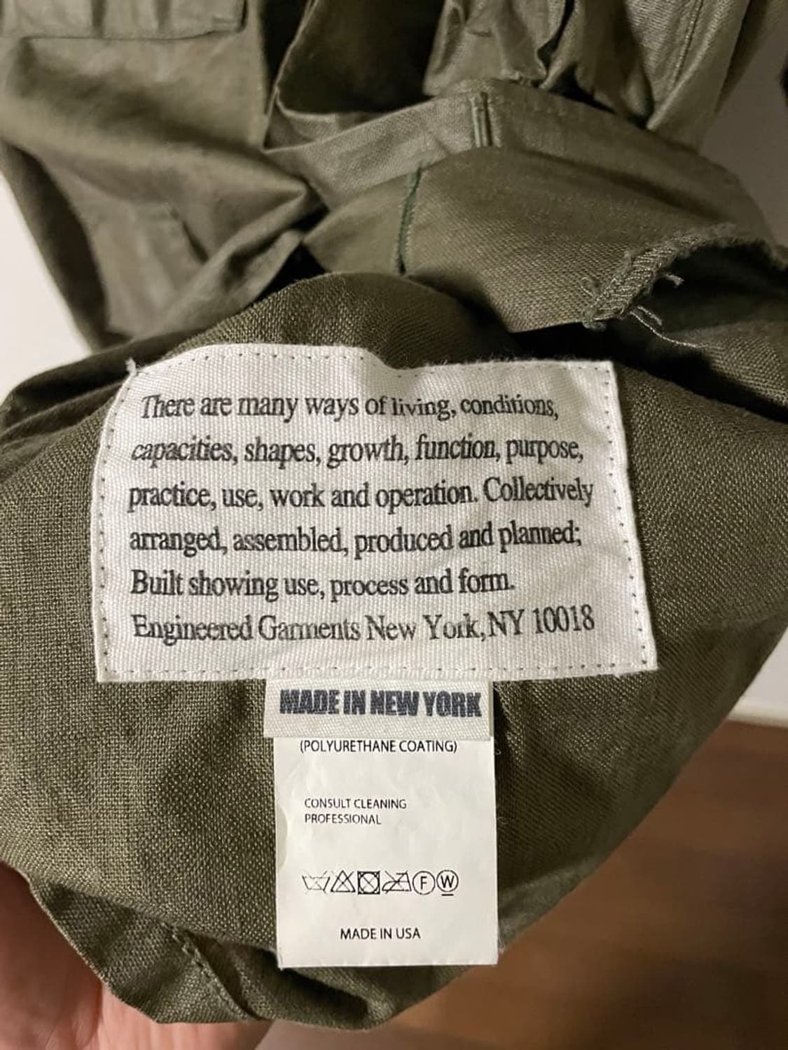 [L] 엔지니어드가먼츠 코팅린넨 BDU 자켓 상품이미지4