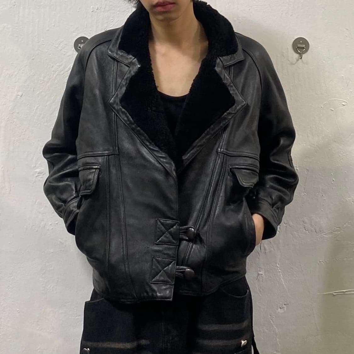 양가죽 크롭 무스탕 자켓 상품이미지1