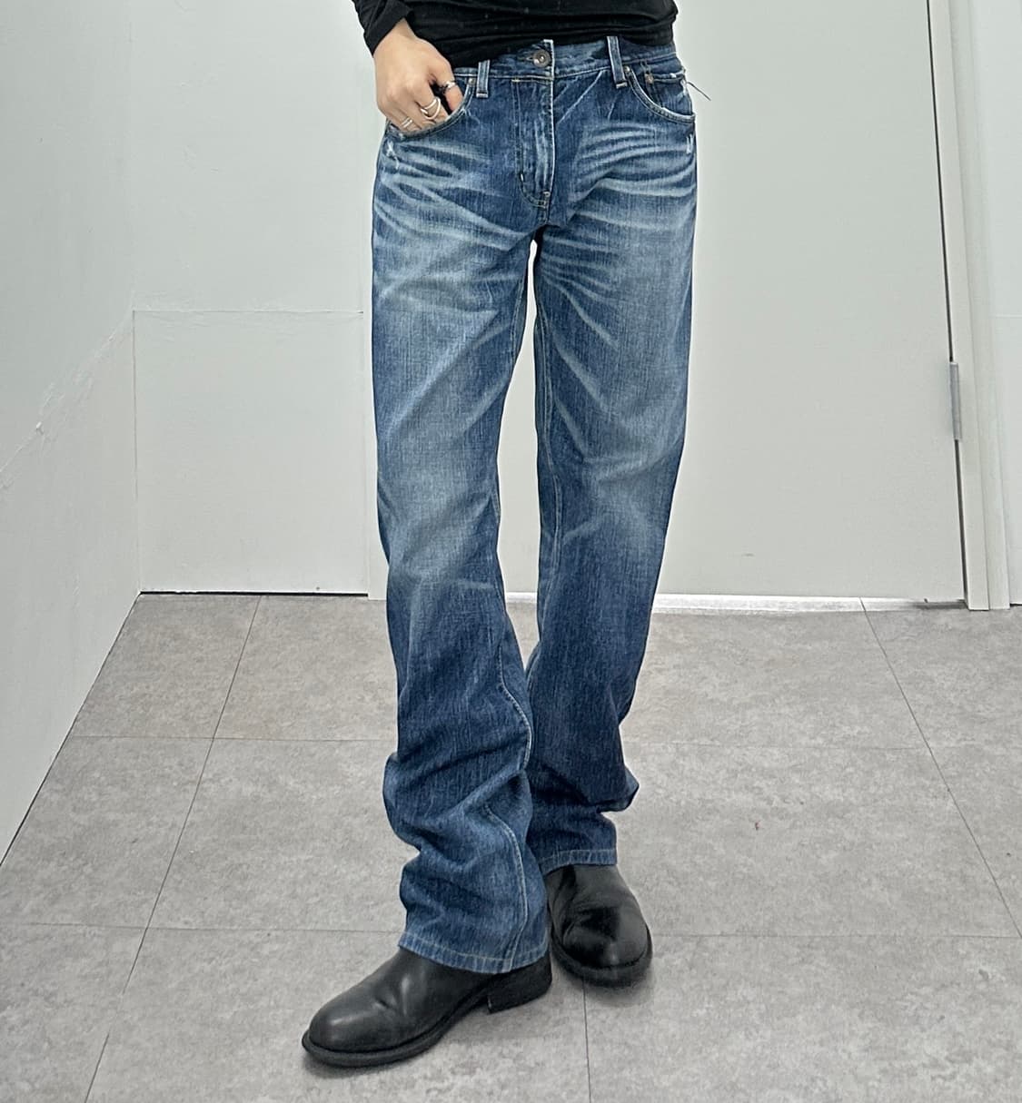 Back Number washing denim pants 상품이미지5