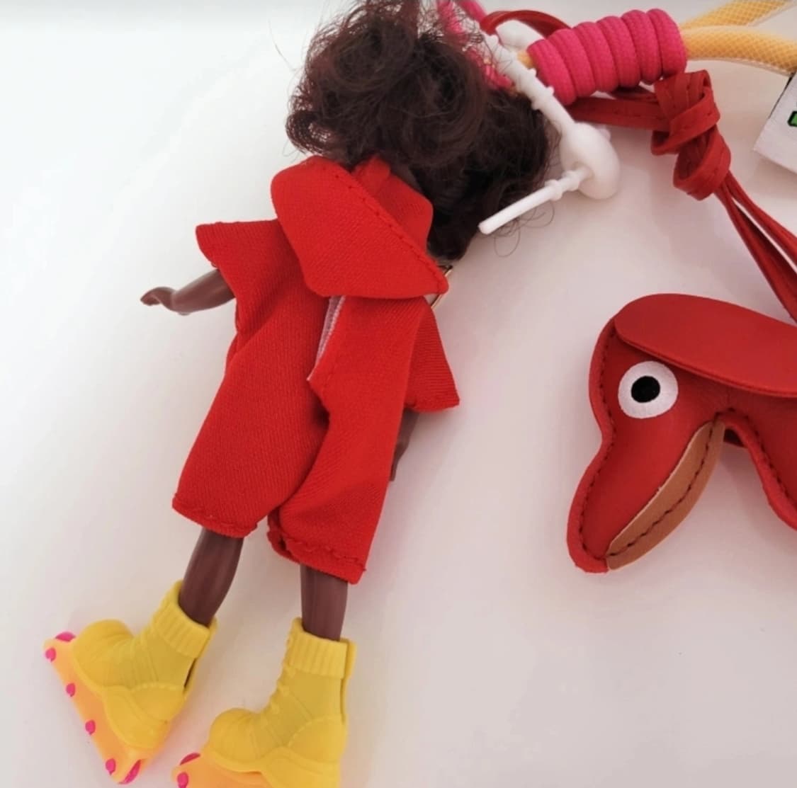 새상품)흑인 뽀글이 힙스타일 빈티지틱 바비인형키링 올set 상품이미지6