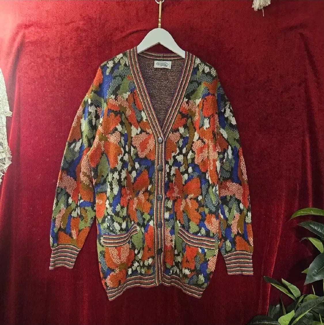 미쏘니(Missoni) 보헤미안 플라워 루즈핏 울 가디건 42size 상품이미지7