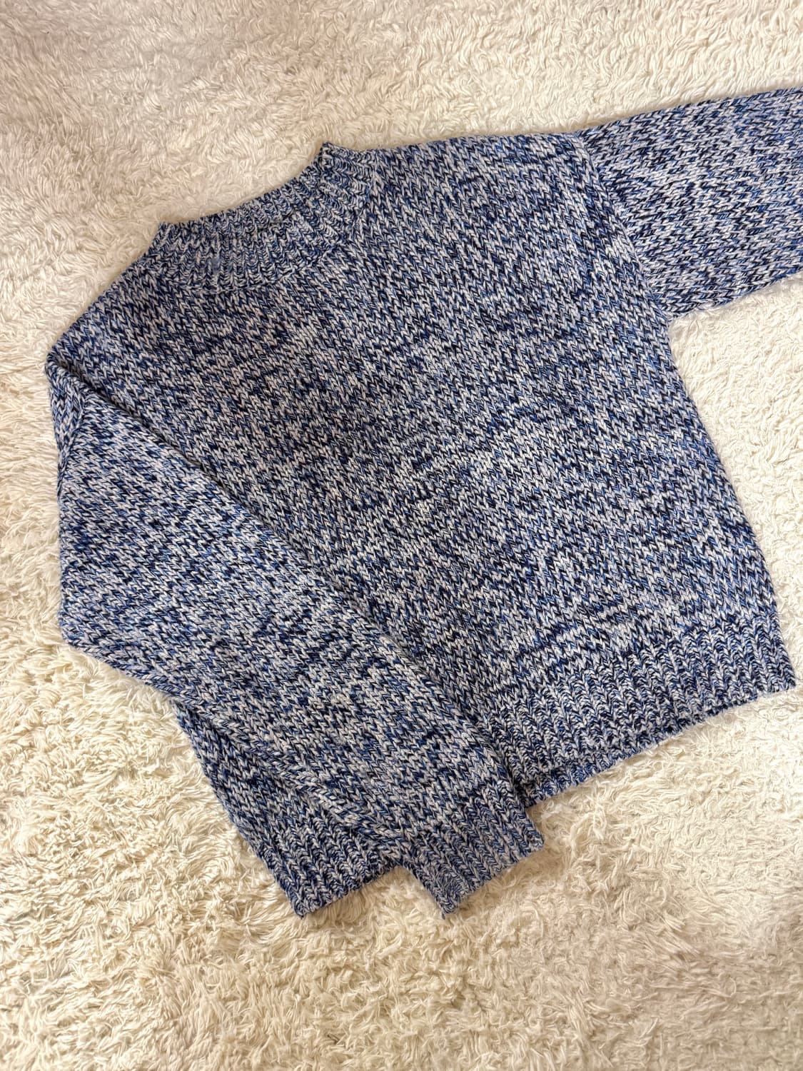 빈티지 멜란지 블루 니트 상품이미지4