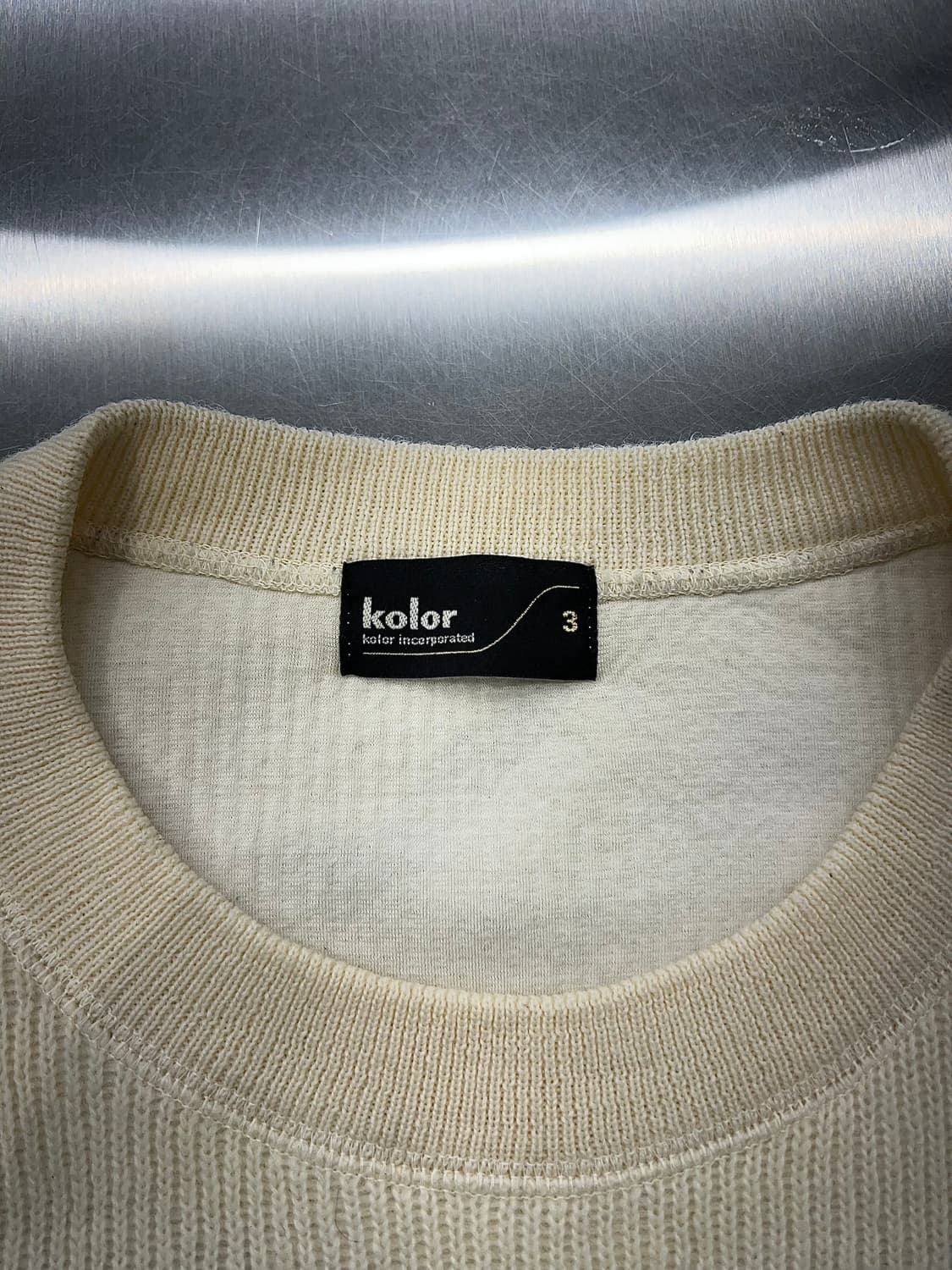 컬러 20aw 스트라이프 웹 믹스드 디켄 헤어리 니트 스웨터 상품이미지7