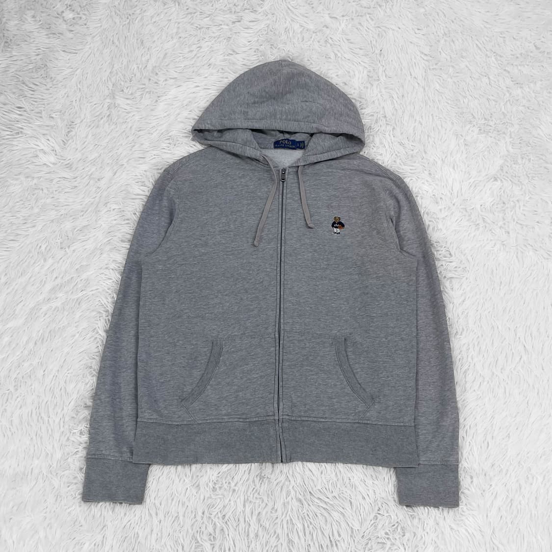 폴로 랄프로렌 베어 자수 후드집업 그레이 상품이미지2