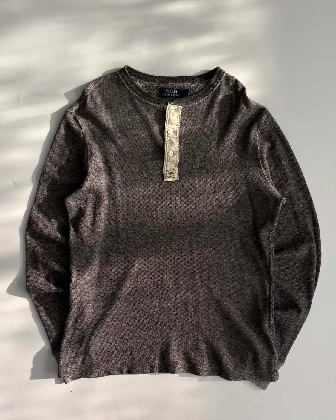 [M] 폴로 랄프로렌 그레이 헨리넥 와플 셔츠 상품이미지1