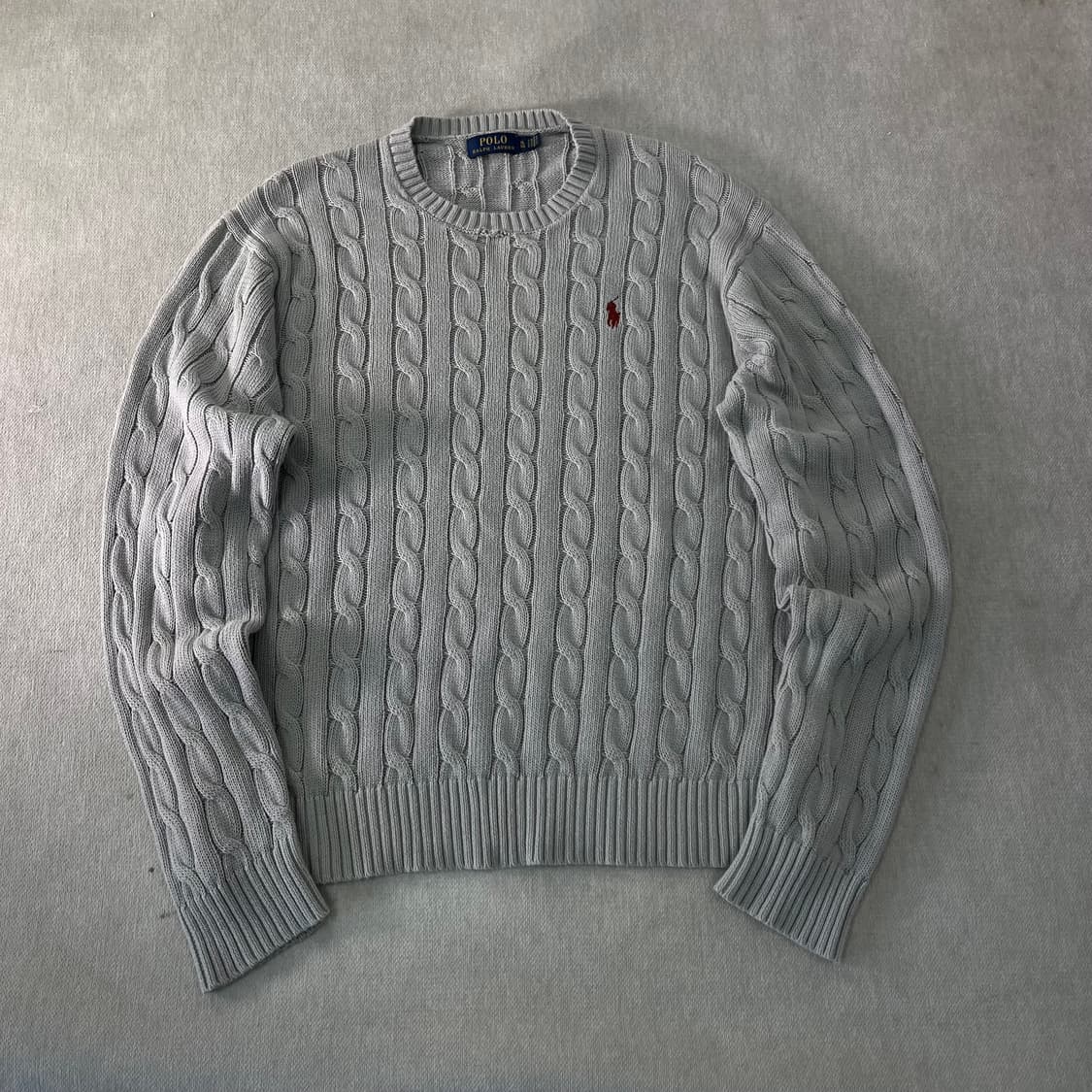100 폴로랄프로렌 꽈배기 그레이 니트 상품이미지1