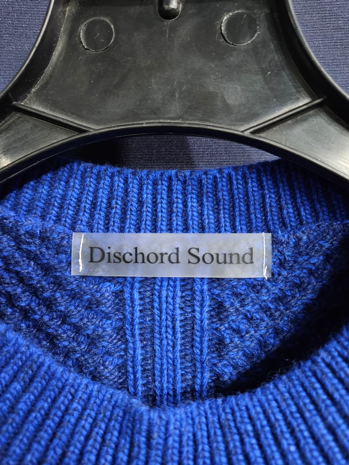 디스코드사운드 블루 남성 90~95 꽈배기 니트 상품이미지3