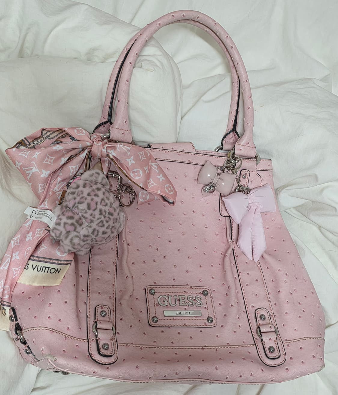 빈티지 딸기우유 게스 Guess 숄더백 히메갸루 리즈리사깔 상품이미지2