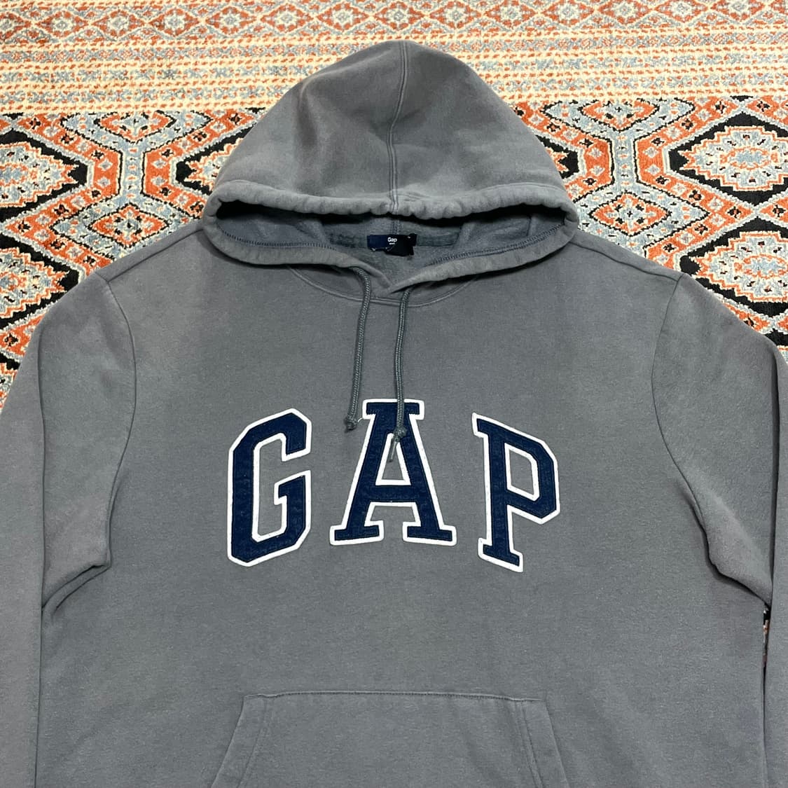 갭 스펠로고 그레이 기모 후드티셔츠 남성L 상품이미지2