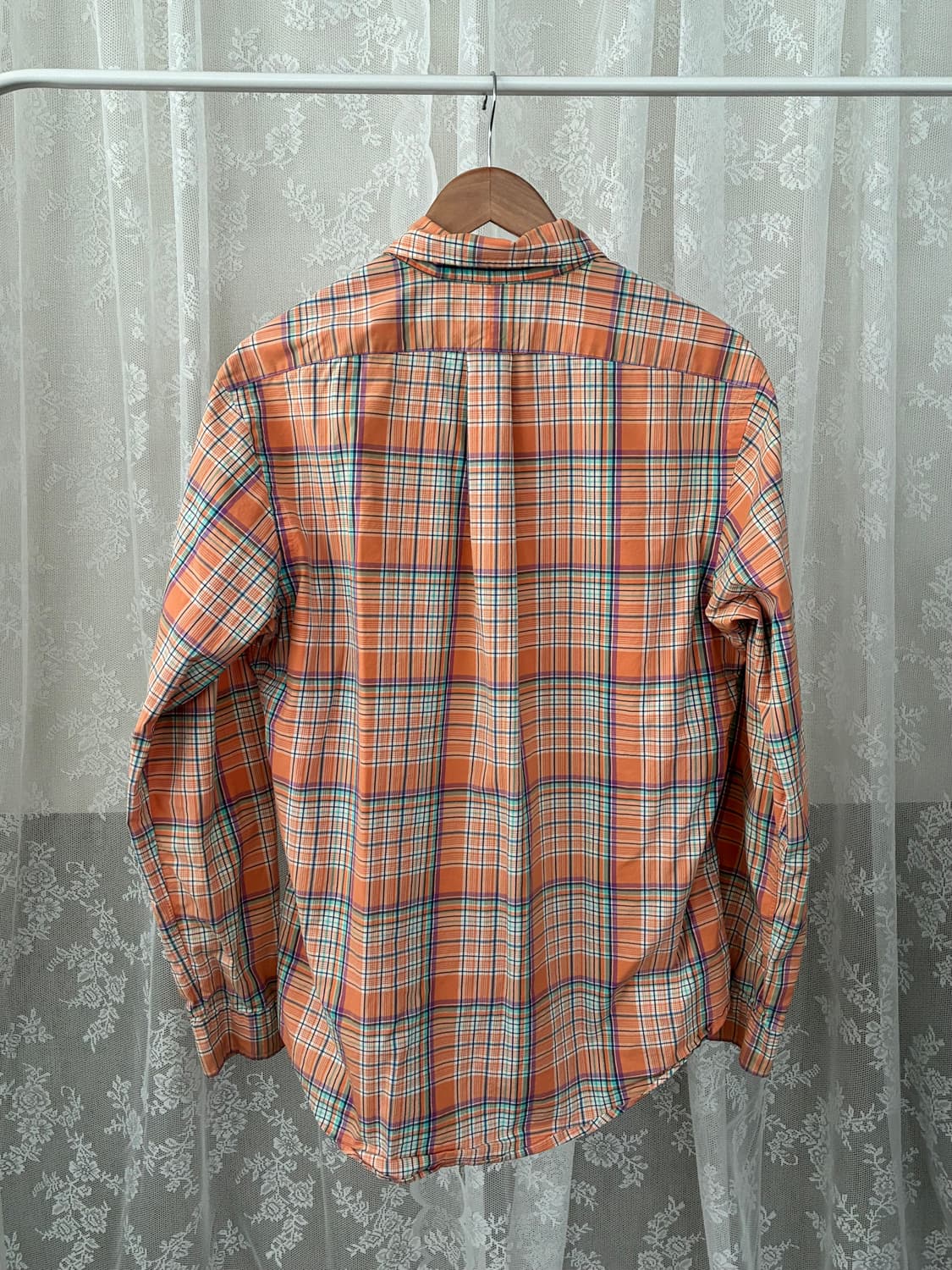 L) 폴로 랄프로렌 체크 셔츠 오렌지 상품이미지2