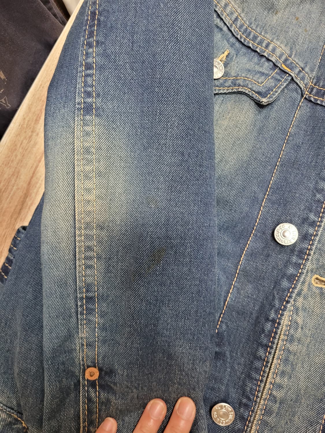 Levis 리바이스 Type1 데님 자켓 안감 후리스 청자켓 상품이미지9